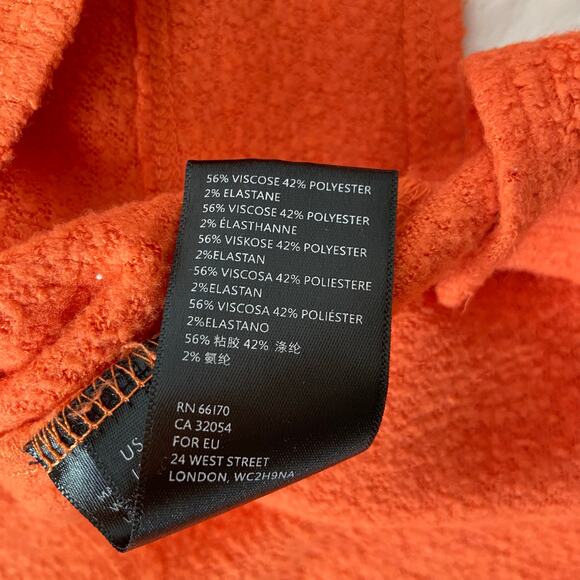Urban Outfitters Orange V-Neck Top Size Small - Picture 6 of 6